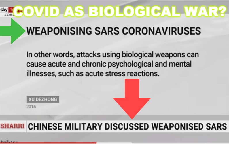Covid as biological war? | COVID AS BIOLOGICAL WAR? | image tagged in covid as biological war | made w/ Imgflip meme maker