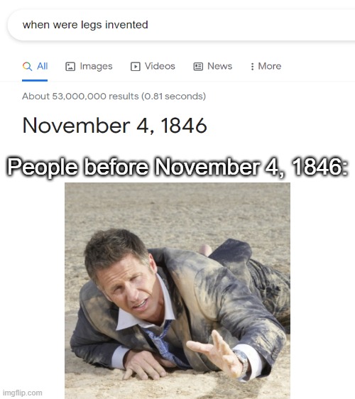 Image Title | People before November 4, 1846: | image tagged in blank white template | made w/ Imgflip meme maker