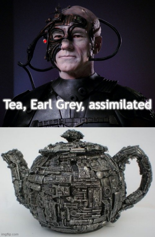Tea, Earl Grey, assimilated | image tagged in locutus | made w/ Imgflip meme maker