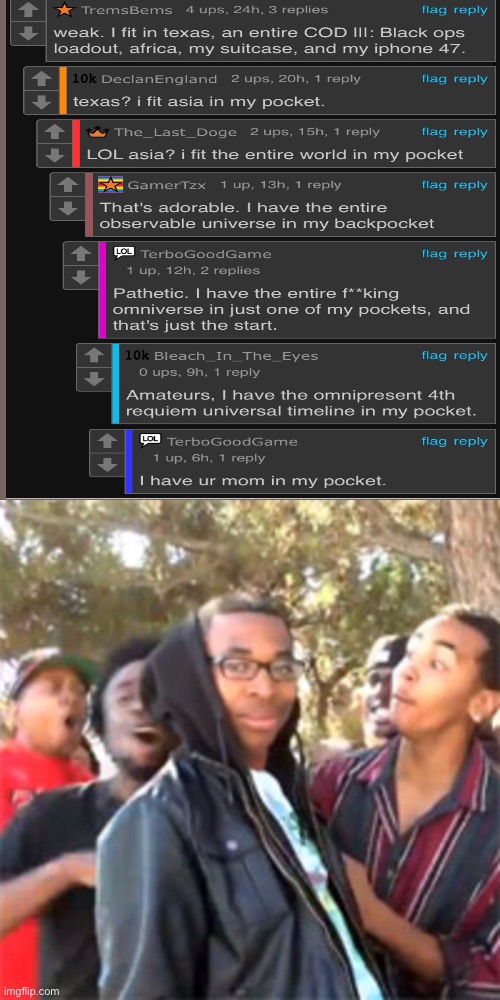 Title | image tagged in black boy roast,comments | made w/ Imgflip meme maker
