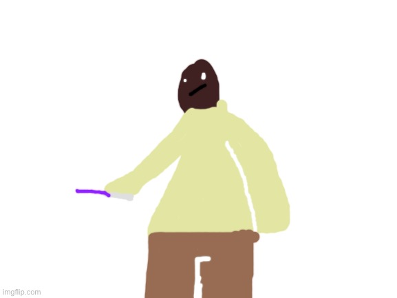 So I drew Mace Windu from memory and with my finger | image tagged in blank white template,star wars | made w/ Imgflip meme maker