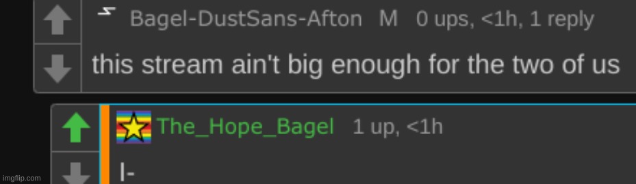 the battle of the bagels | image tagged in memes,idk,comments | made w/ Imgflip meme maker