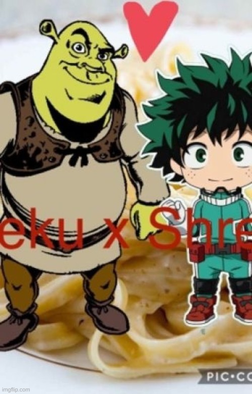 i don't even watch mha, but i know this is cursed | image tagged in memes,shrek,deku,wtf | made w/ Imgflip meme maker