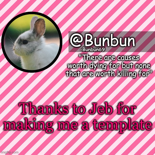 -Bunbun69 | Thanks to Jeb for making me a template | image tagged in -bunbun69 | made w/ Imgflip meme maker