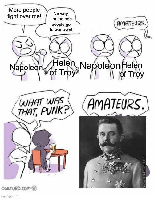 Ferdinand out here with more simps than Mookie and Church combined | Napoleon; Napoleon | made w/ Imgflip meme maker