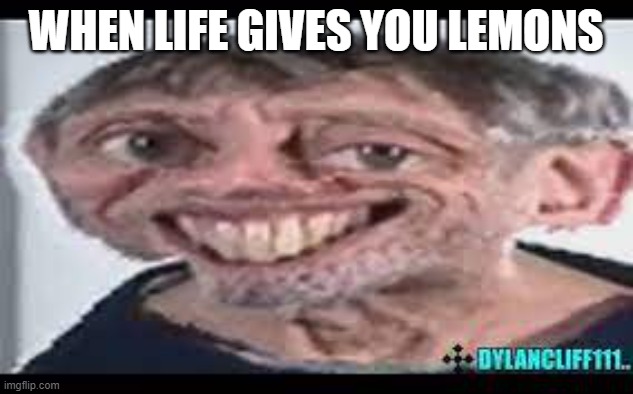 When life gives you lemons | WHEN LIFE GIVES YOU LEMONS | image tagged in weird stuff | made w/ Imgflip meme maker