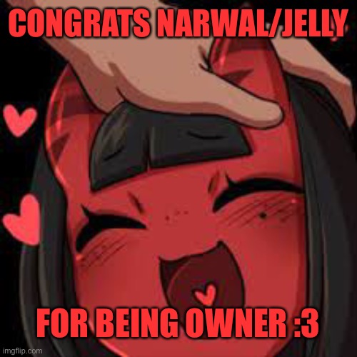 CONGRATS | CONGRATS NARWAL/JELLY; FOR BEING OWNER :3 | image tagged in meru wholesome | made w/ Imgflip meme maker