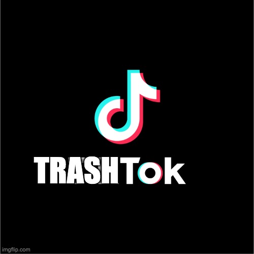 tiktok logo | TRASH | image tagged in tiktok logo | made w/ Imgflip meme maker