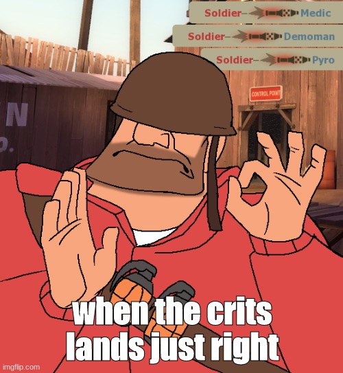 *happy noises* |  when the crits lands just right | image tagged in chef kiss | made w/ Imgflip meme maker