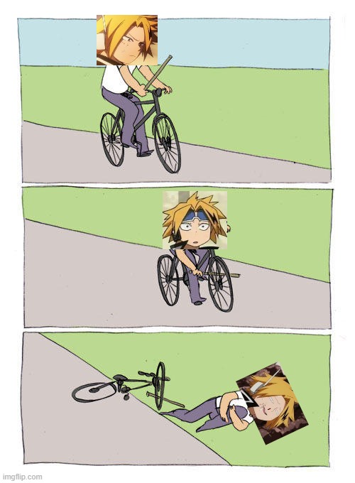 poor Kami | image tagged in memes,bike fall | made w/ Imgflip meme maker