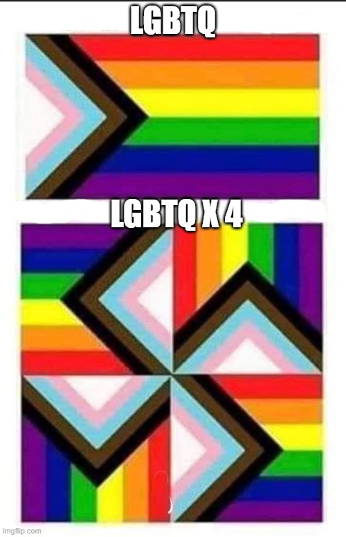 gay pride flag swastika