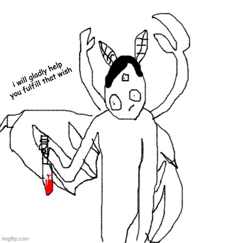 Carlos after murdering | i will gladly help you fulfill that wish | image tagged in carlos after murdering | made w/ Imgflip meme maker