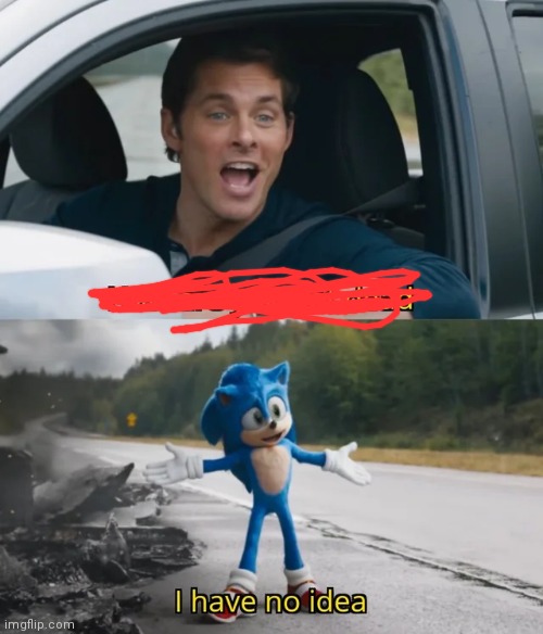 Sonic I have no idea | image tagged in sonic i have no idea | made w/ Imgflip meme maker