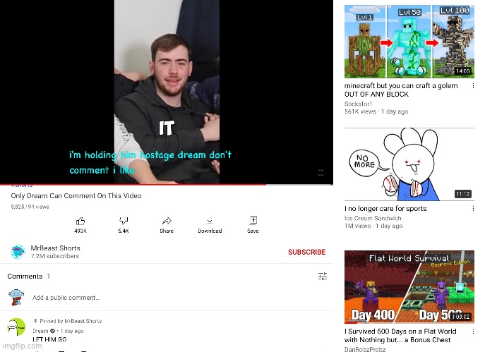 I actually don’t see any other comments on the vid | made w/ Imgflip meme maker