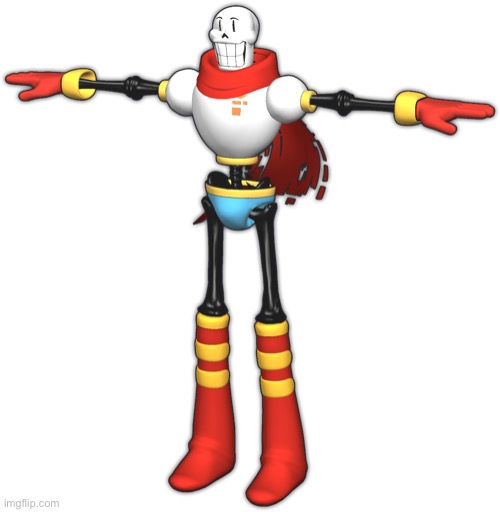T-Posing Papyrus | image tagged in t-posing papyrus | made w/ Imgflip meme maker