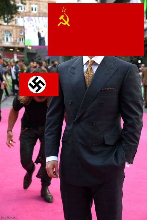 How WW2 ended | image tagged in jason momoa henry cavill meme | made w/ Imgflip meme maker