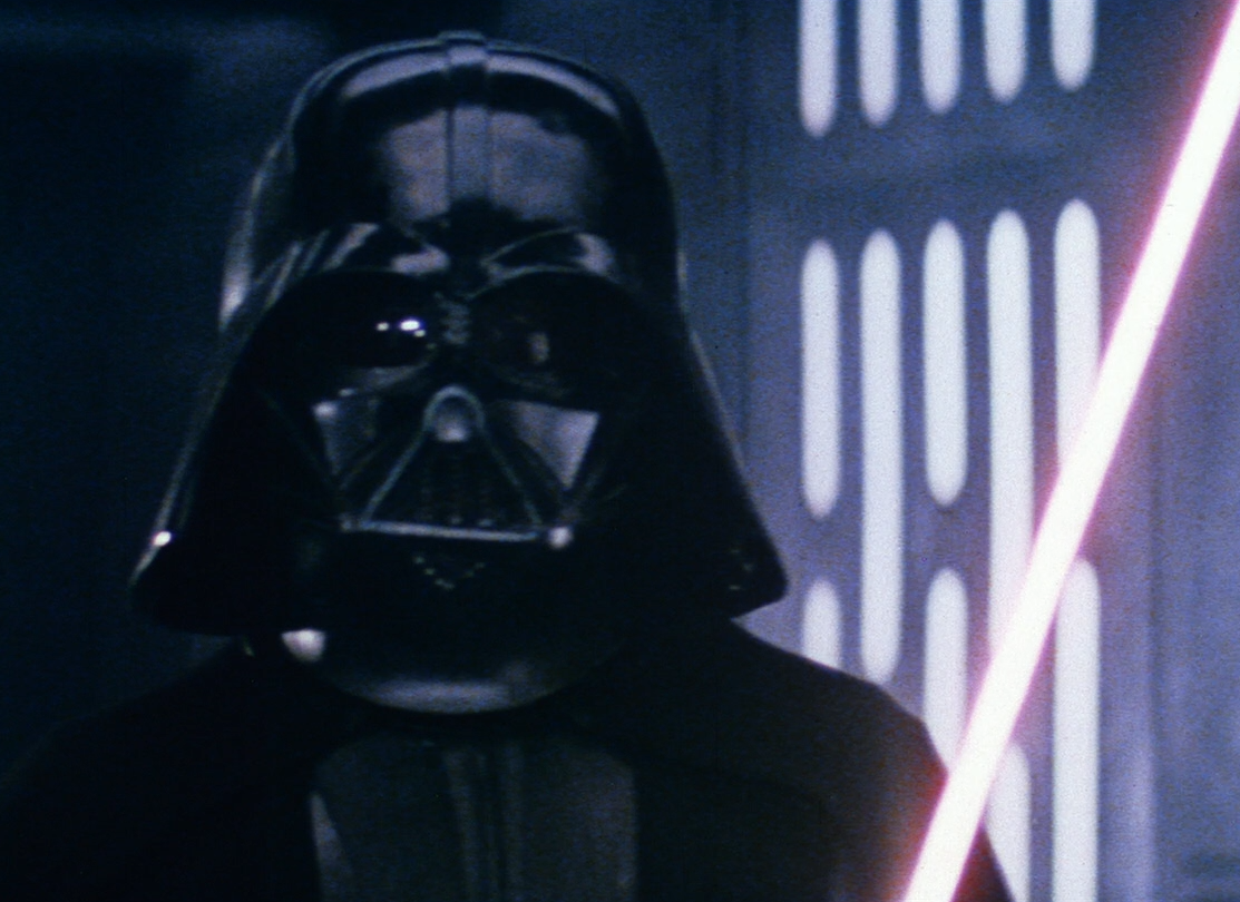 Darth Vader with lightsaber Blank Meme Template
