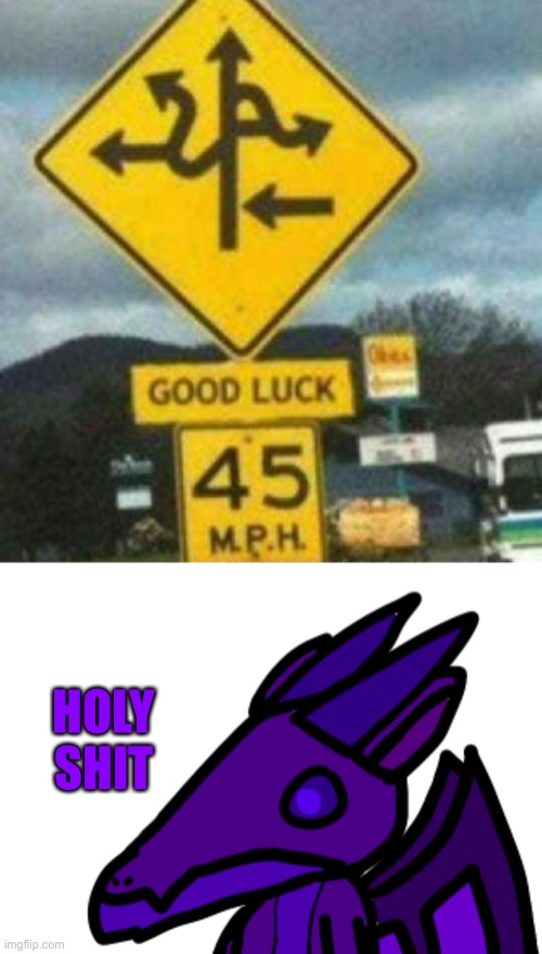Anyways thanks sign, hopefully I will have some luck | HOLY SHIT | made w/ Imgflip meme maker