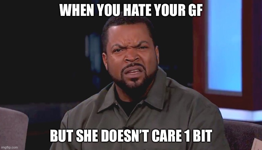 Sad sad sad | WHEN YOU HATE YOUR GF; BUT SHE DOESN’T CARE 1 BIT | image tagged in really ice cube | made w/ Imgflip meme maker