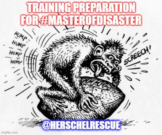 Terry Harrison | TRAINING PREPARATION FOR #MASTEROFDISASTER; @HERSCHELRESCUE | image tagged in terry harrison | made w/ Imgflip meme maker