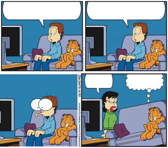 Garfield Scary movie Blank Meme Template