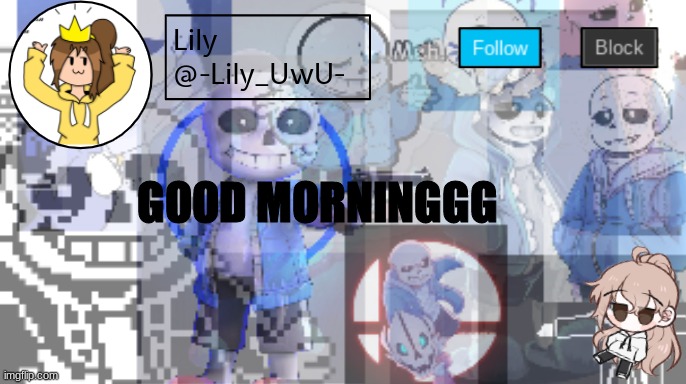 heyo | GOOD MORNINGGG | image tagged in lily announcement temp | made w/ Imgflip meme maker