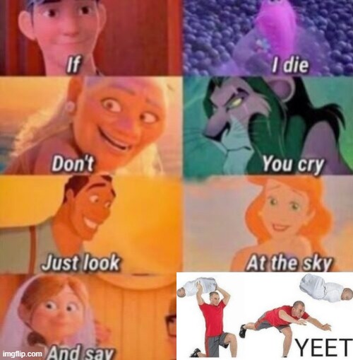 yeet | image tagged in if i die | made w/ Imgflip meme maker