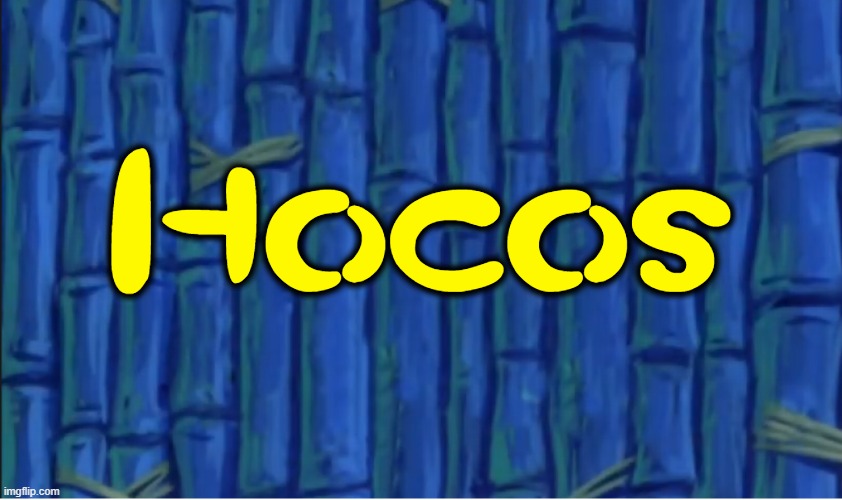Hocos |  Hocos | image tagged in hocos,spongebob,pikmin | made w/ Imgflip meme maker