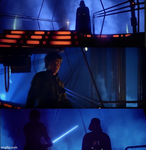 Luke and vader Blank Meme Template