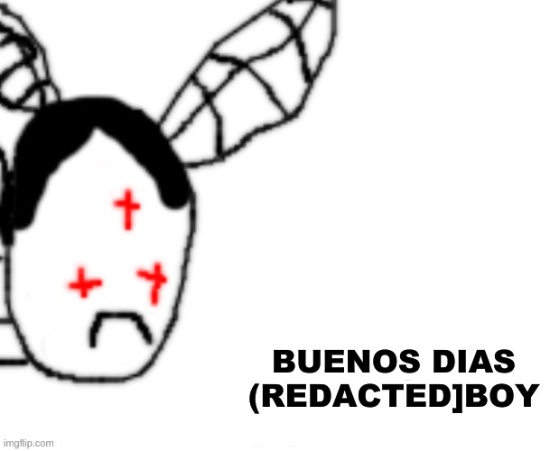BLANK DETECTED | BUENOS DIAS (REDACTED]BOY | image tagged in blank detected | made w/ Imgflip meme maker