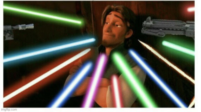 Flynn rider lightsabers | image tagged in flynn rider lightsabers | made w/ Imgflip meme maker