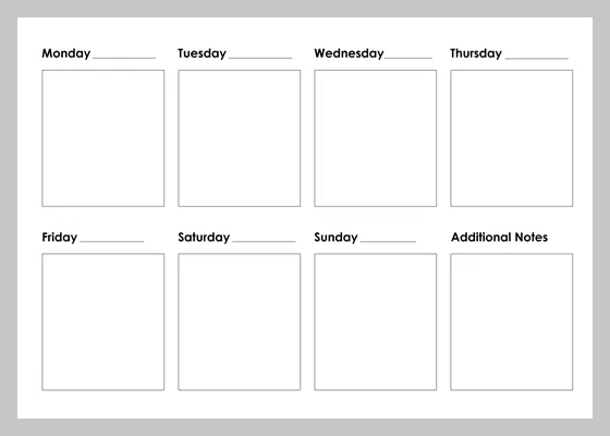High Quality This Week in Today - Weekly Calendar Blank Meme Template