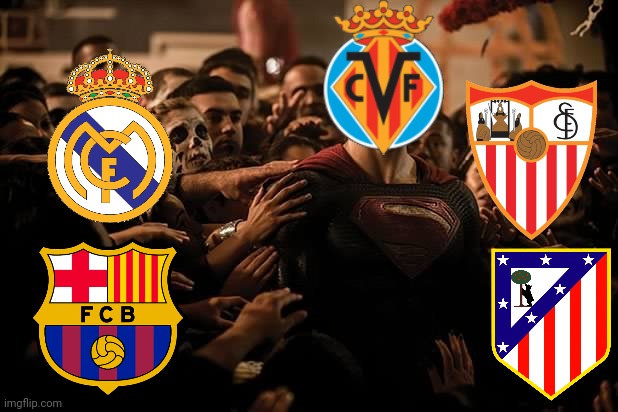Villarreal before UEFA Europa League final vs ManU | image tagged in superman praised,villarreal,futbol,europa league,memes | made w/ Imgflip meme maker
