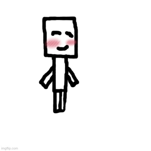 My blushed minecraft character | image tagged in memes,blank transparent square | made w/ Imgflip meme maker