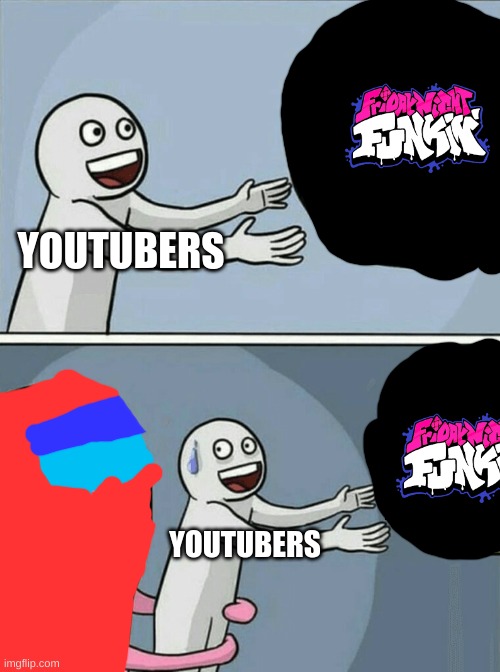 yeah | YOUTUBERS; YOUTUBERS | image tagged in memes,running away balloon | made w/ Imgflip meme maker