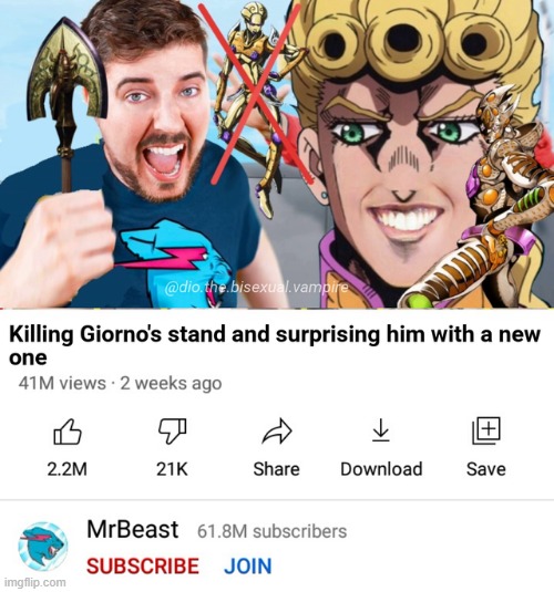 these mr beast videos are getting out of hand... | image tagged in memes,funny,jojo's bizarre adventure | made w/ Imgflip meme maker