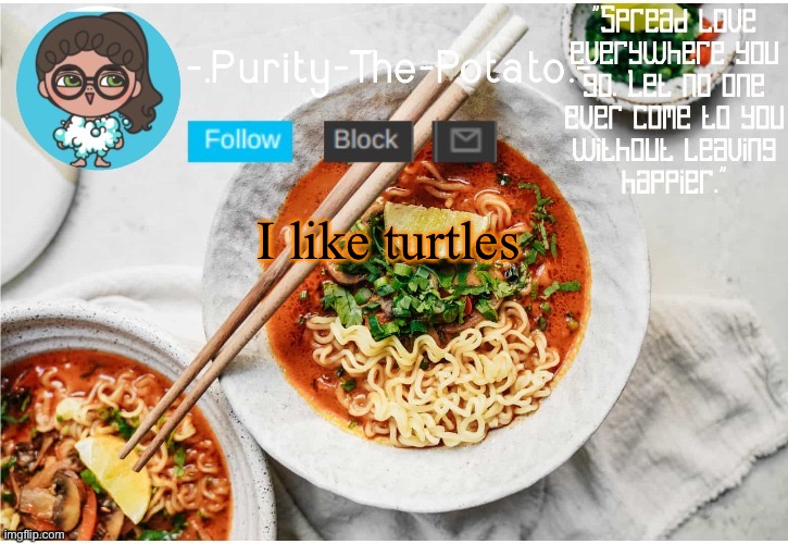 e | I like turtles | image tagged in ram3n's other temp ig thanks goth xd | made w/ Imgflip meme maker