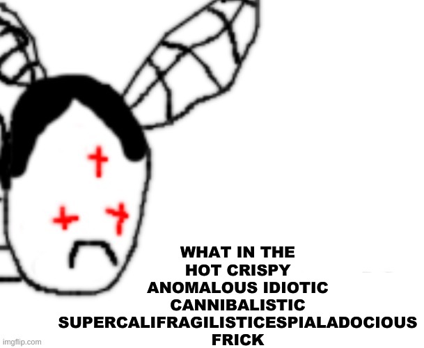 BLANK DETECTED | WHAT IN THE HOT CRISPY ANOMALOUS IDIOTIC CANNIBALISTIC SUPERCALIFRAGILISTICESPIALADOCIOUS FRICK | image tagged in blank detected | made w/ Imgflip meme maker
