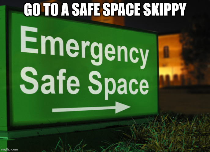 GO TO A SAFE SPACE SKIPPY | made w/ Imgflip meme maker