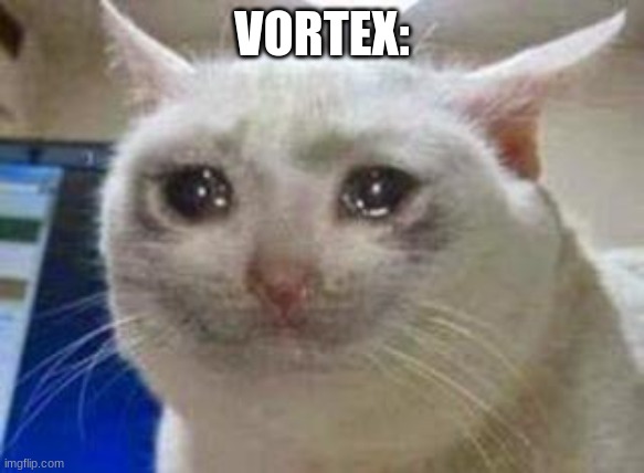 Sad cat | VORTEX: | image tagged in sad cat | made w/ Imgflip meme maker