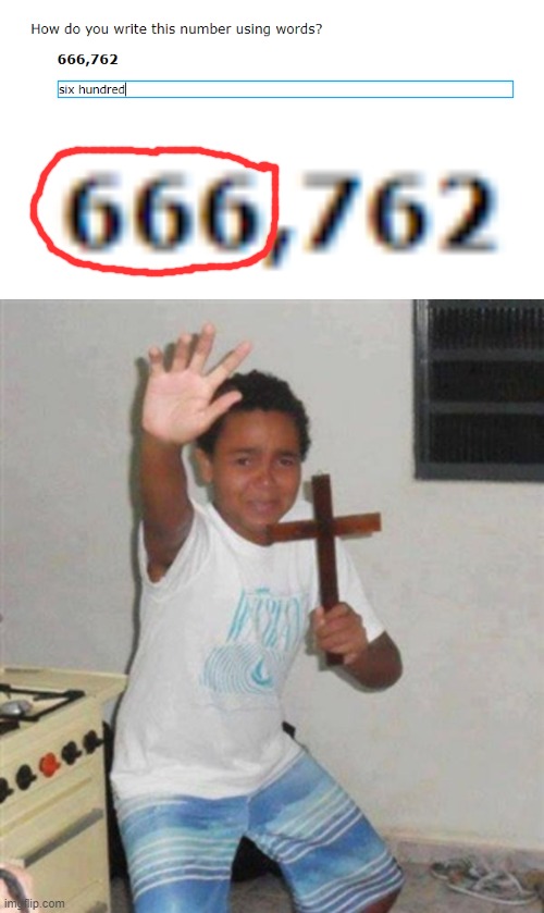 image tagged in stay back you demon,memes,666,math in a nutshell | made w/ Imgflip meme maker