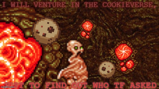 I will venture in the cookieverse | image tagged in i will venture in the cookieverse | made w/ Imgflip meme maker