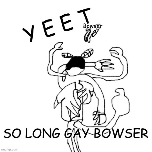 Carlos Y E E T | Bowser SO LONG GAY BOWSER | image tagged in carlos y e e t | made w/ Imgflip meme maker