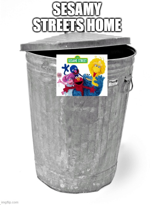 true [plz comment and upvote] | SESAMY STREETS HOME | image tagged in trash can | made w/ Imgflip meme maker