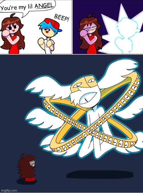 ah yes. realistic angels | image tagged in memes,friday night funkin | made w/ Imgflip meme maker
