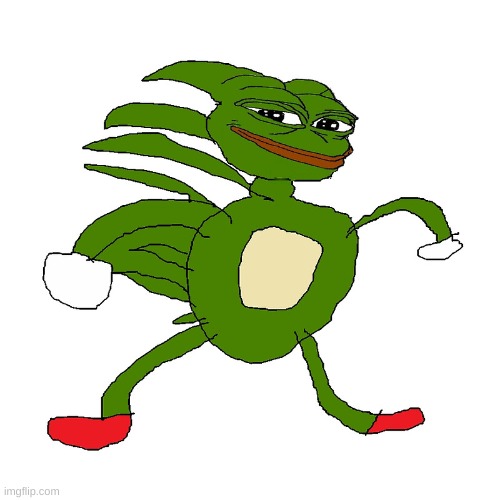 c u r s e d | image tagged in sanic pepe | made w/ Imgflip meme maker