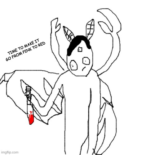 Carlos after murdering | TIME TO MAKE IT GO FROM PINK TO RED | image tagged in carlos after murdering | made w/ Imgflip meme maker