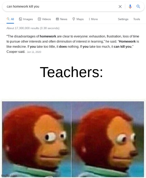 Teachers: | image tagged in memes,monkey puppet | made w/ Imgflip meme maker