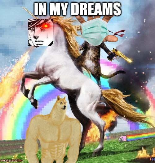 Welcome To The Internets | IN MY DREAMS | image tagged in memes,welcome to the internets | made w/ Imgflip meme maker