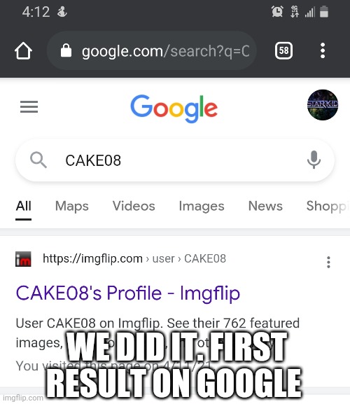 Lets go | WE DID IT. FIRST RESULT ON GOOGLE | made w/ Imgflip meme maker